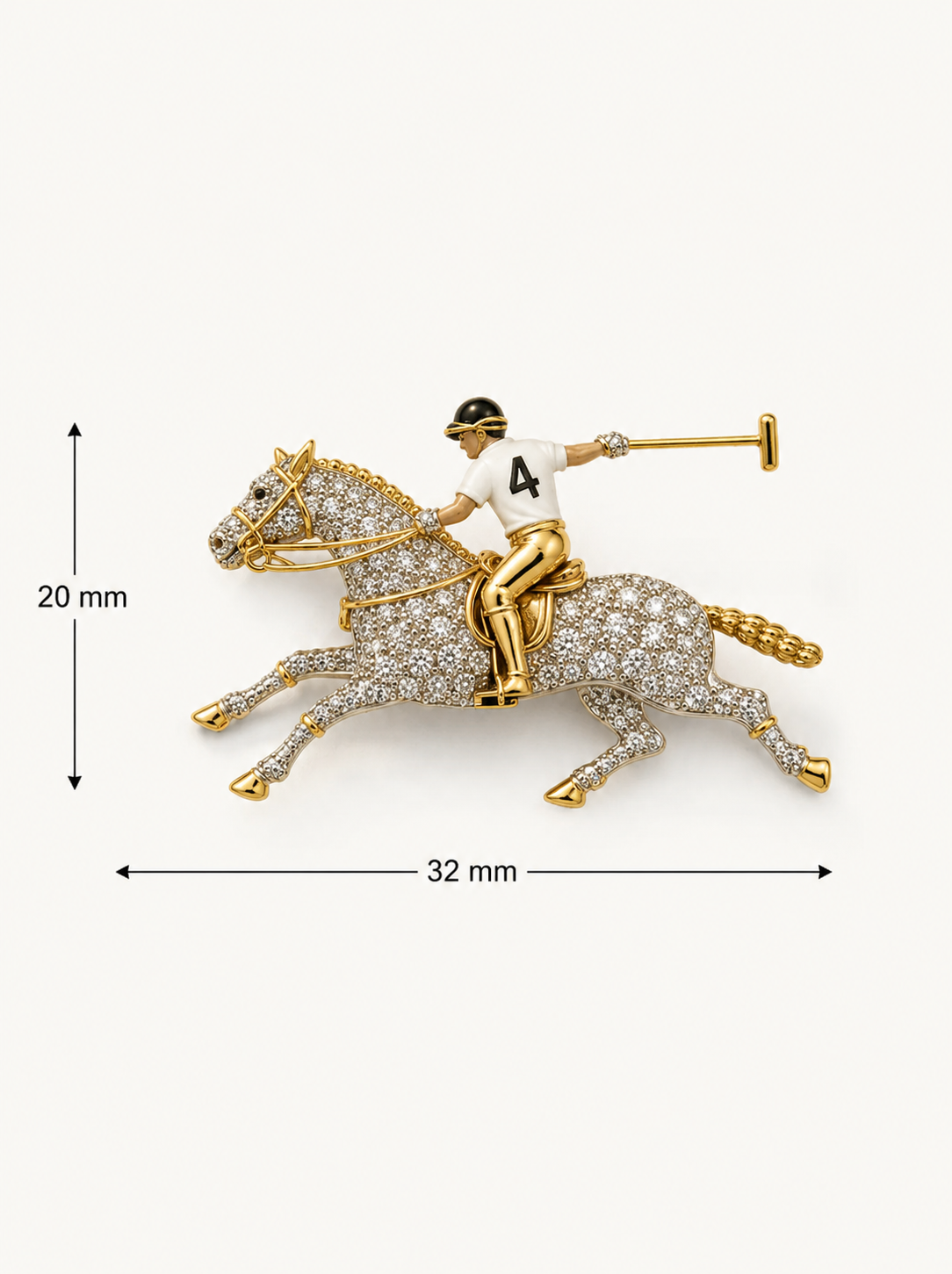 Polo Player Lab Diamond Cufflink