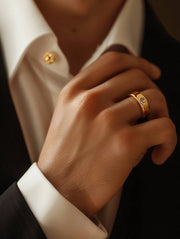 Onyx Lab Diamond Ring - Fiona Diamonds - Fiona Diamonds