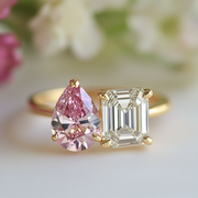 Lyrantha Lab Diamond Toi et Moi Ring - Fiona Diamonds - Fiona Diamonds