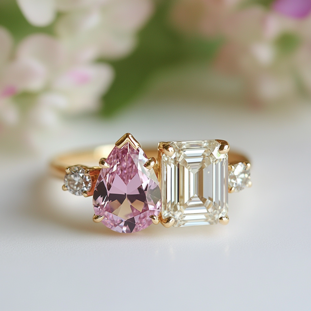 Caelithra Lab Diamond Toi et Moi Ring - Fiona Diamonds - Fiona Diamonds