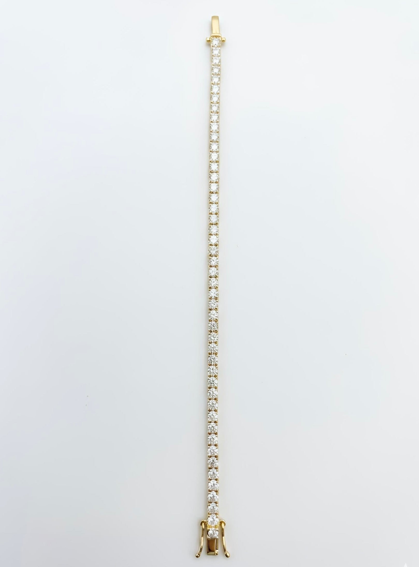 Valco Drift Round Lab Diamond Tennis Bracelet in 18K Yellow Gold by Fiona Diamonds
