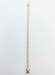 Valco Drift Round Lab Diamond Tennis Bracelet in 18K Yellow Gold by Fiona Diamonds