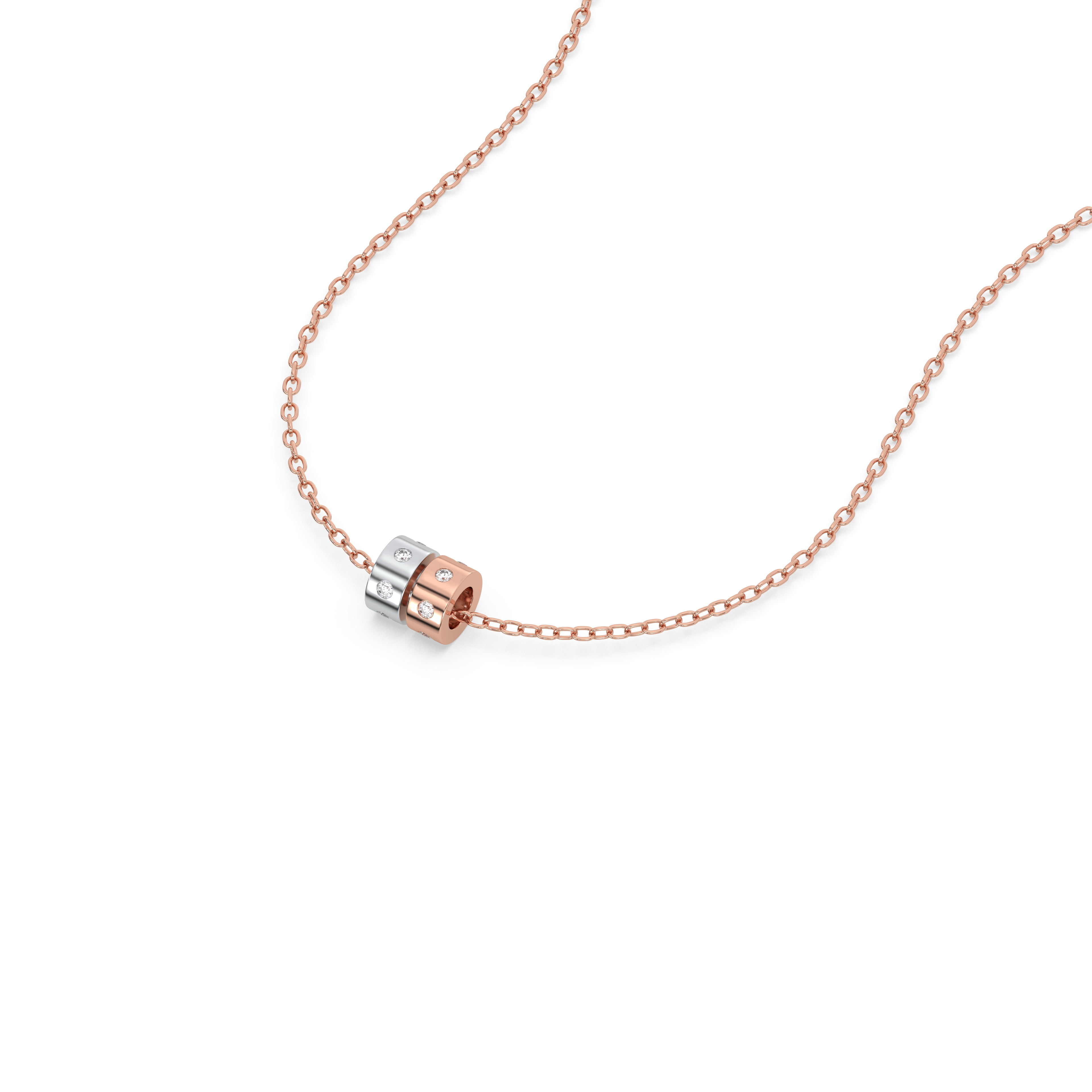 0.27ct Lab Grown Diamond Necklace in 18kt Rose Gold Vermeil - Fiona Diamonds - Fiona Diamonds