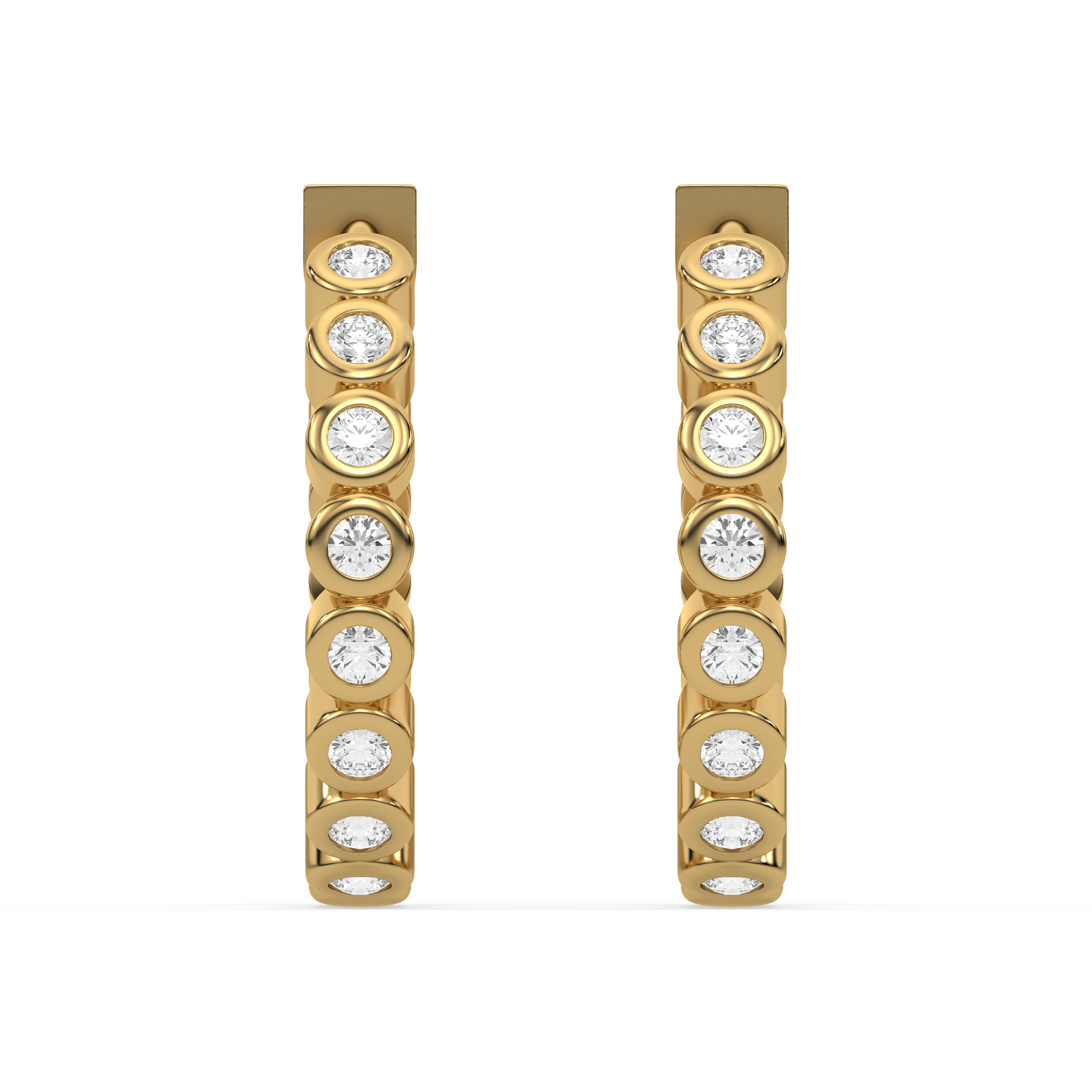 0.35ct Lab Grown Diamond Earring in 18kt Gold Vermeil - Fiona Diamonds - Fiona Diamonds