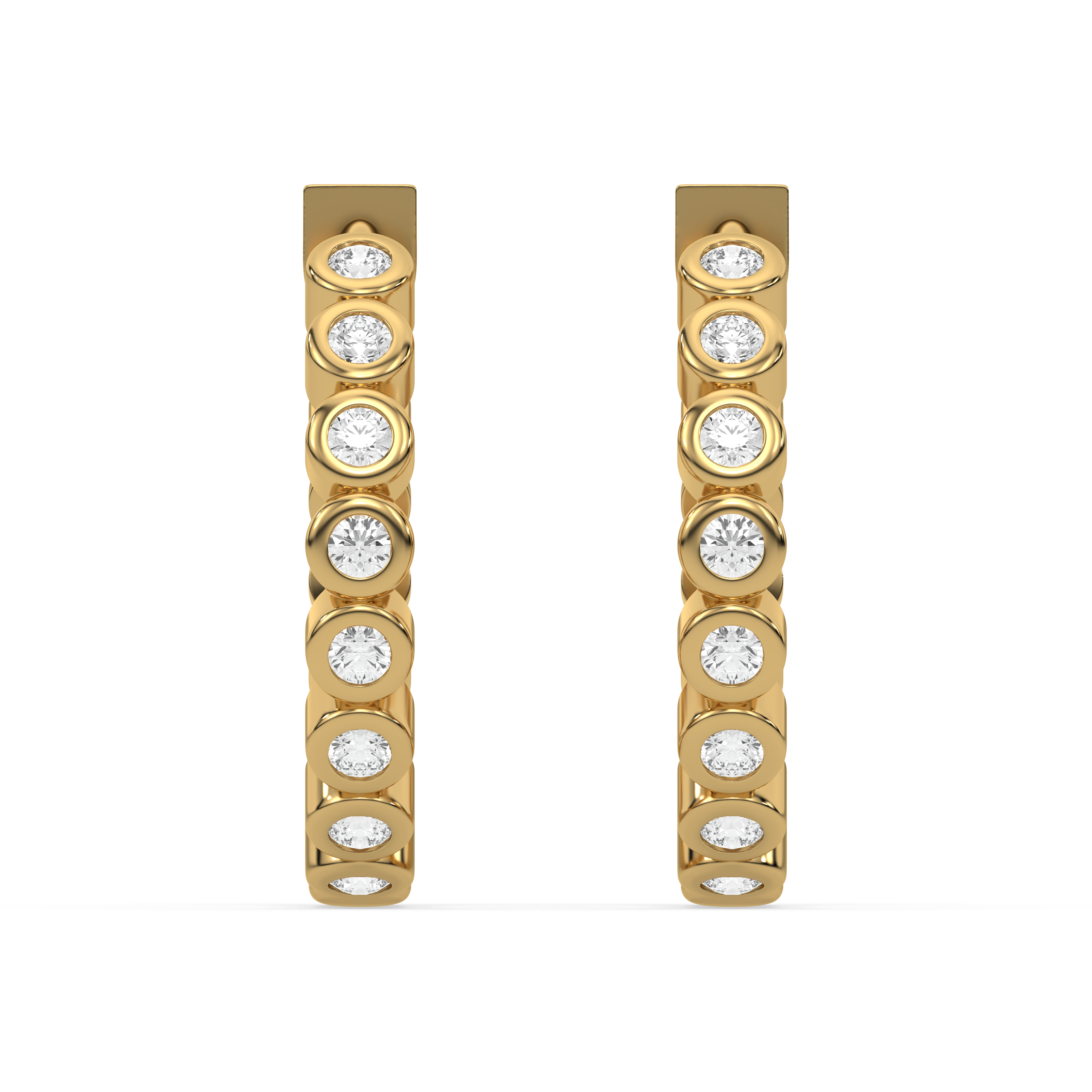 0.35ct Lab Grown Diamond Earring in 18kt Gold Vermeil - Fiona Diamonds - Fiona Diamonds