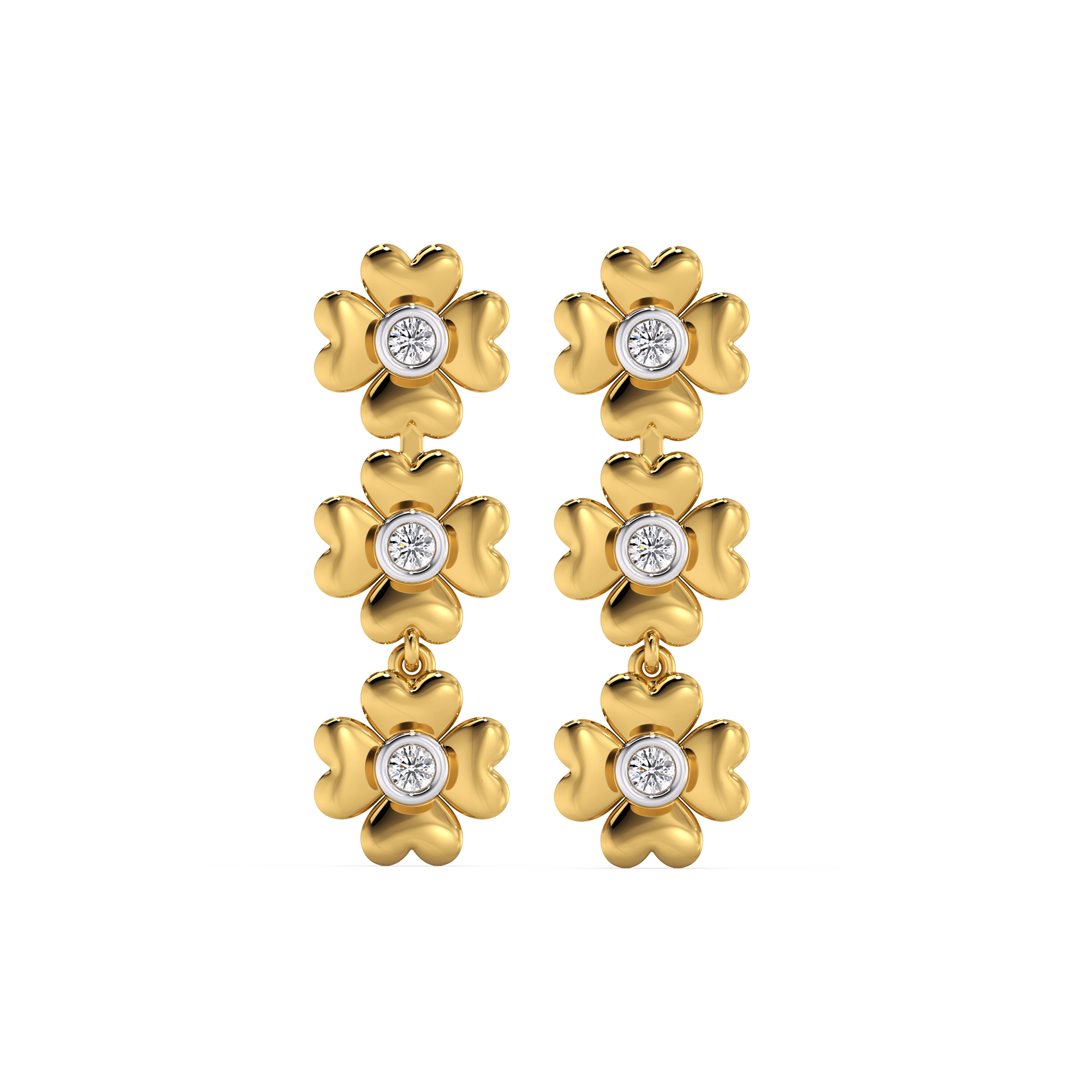 0.2ct Lab Grown Diamond Earring in 18kt Gold Vermeil - Fiona Diamonds - Fiona Diamonds