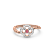 0.17ct Lab Grown Diamond Ring in 18kt Rose Gold Vermeil - Fiona Diamonds - Fiona Diamonds