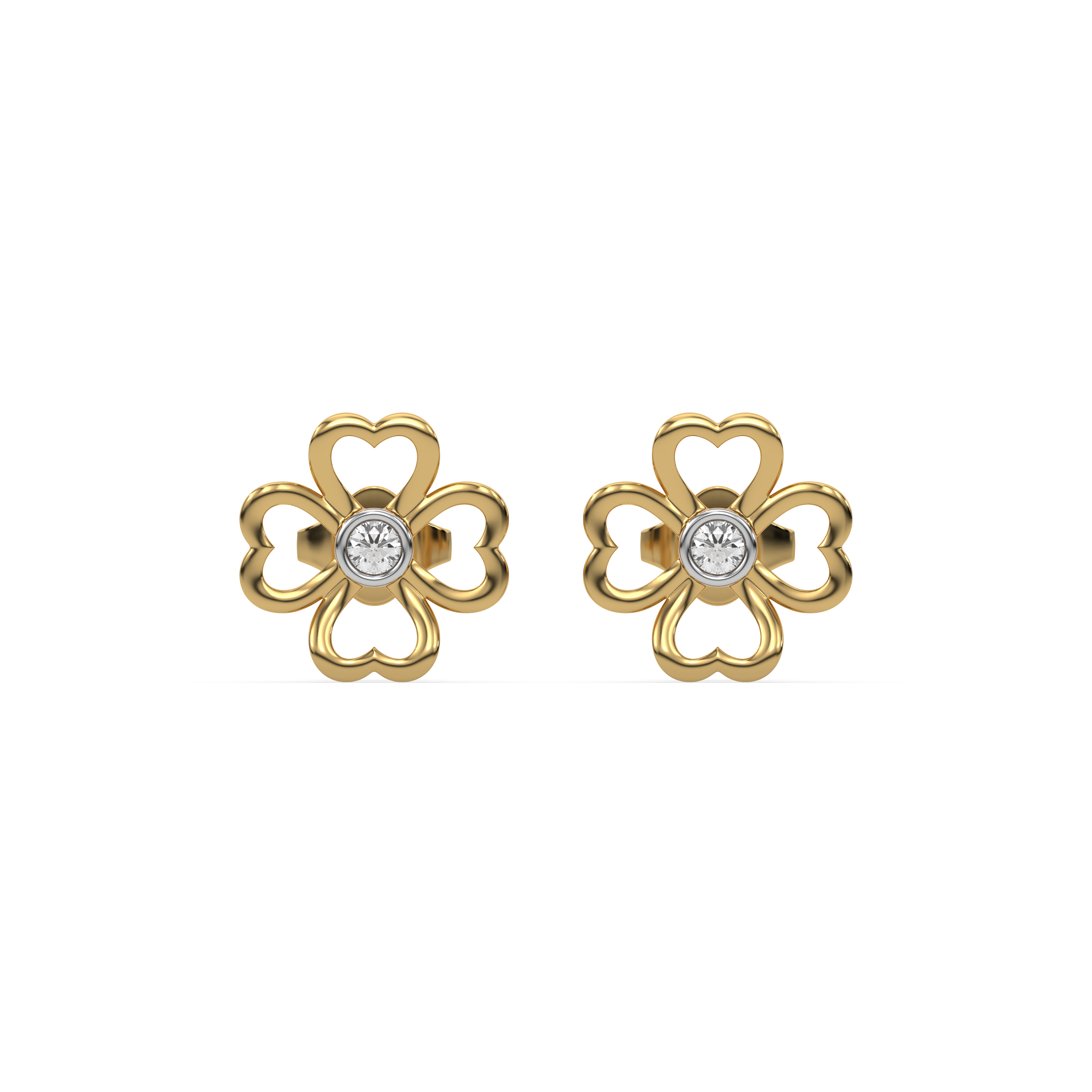 0.07ct Lab Grown Diamond Earring in 18kt Gold Vermeil - Fiona Diamonds - Fiona Diamonds