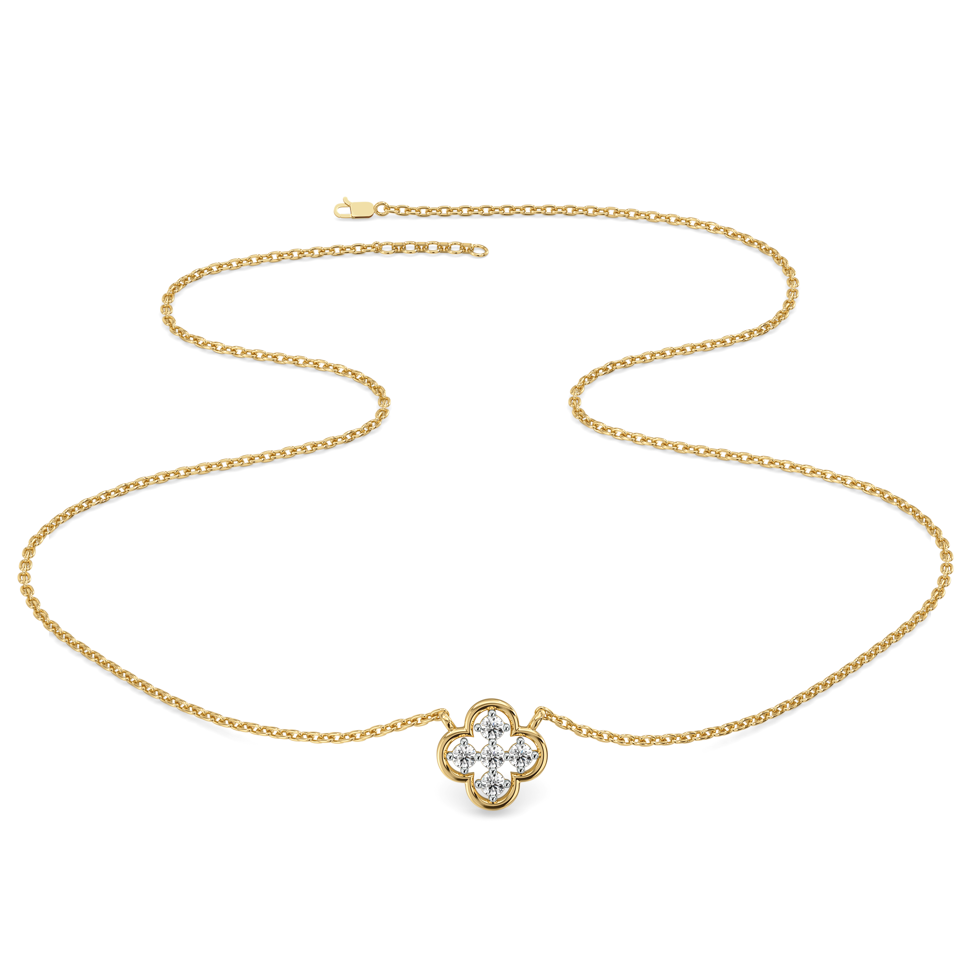 0.2ct Lab Grown Diamond Necklace in 18kt Gold Vermeil - Fiona Diamonds - Fiona Diamonds