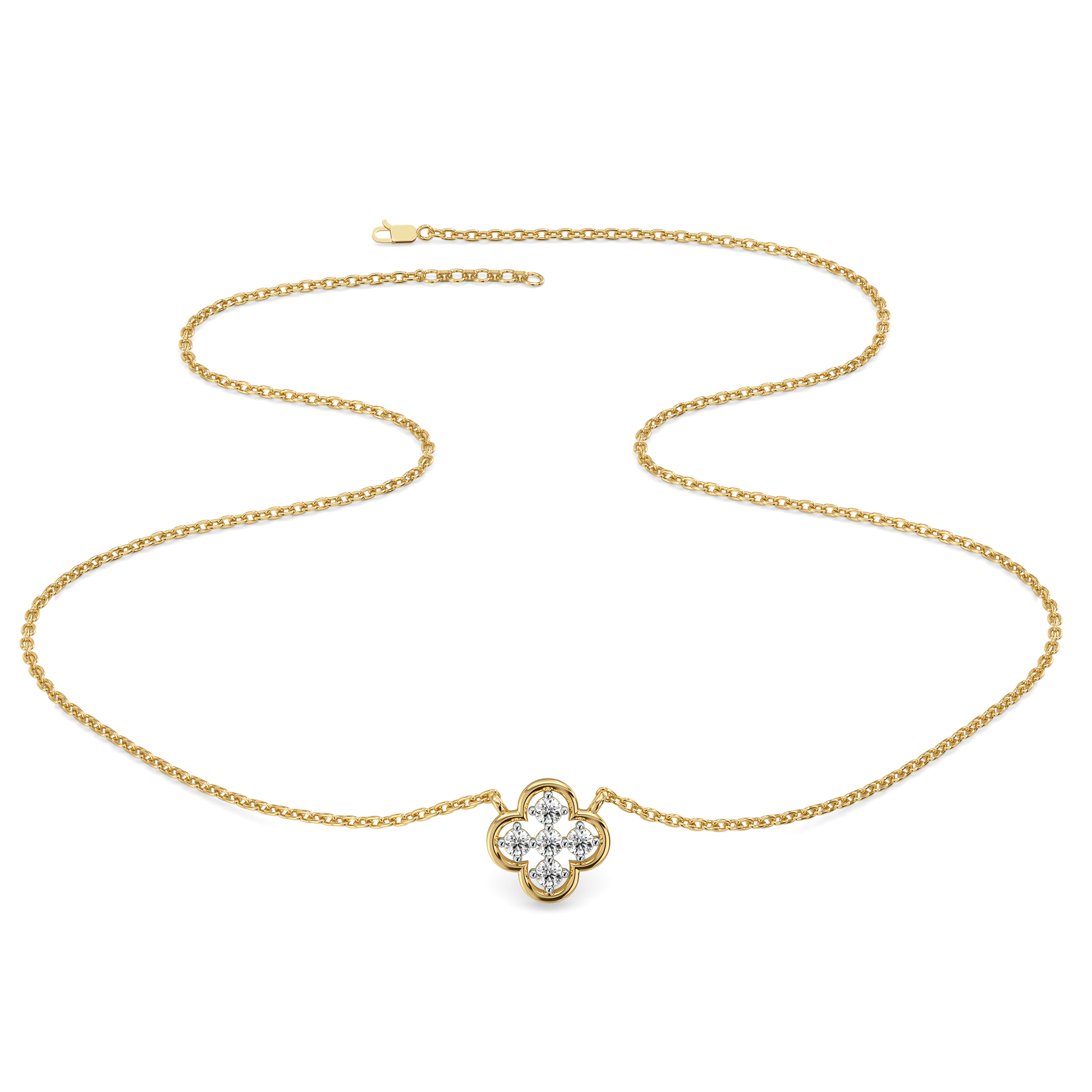 0.2ct Lab Grown Diamond Necklace in 18kt Gold Vermeil - Fiona Diamonds - Fiona Diamonds