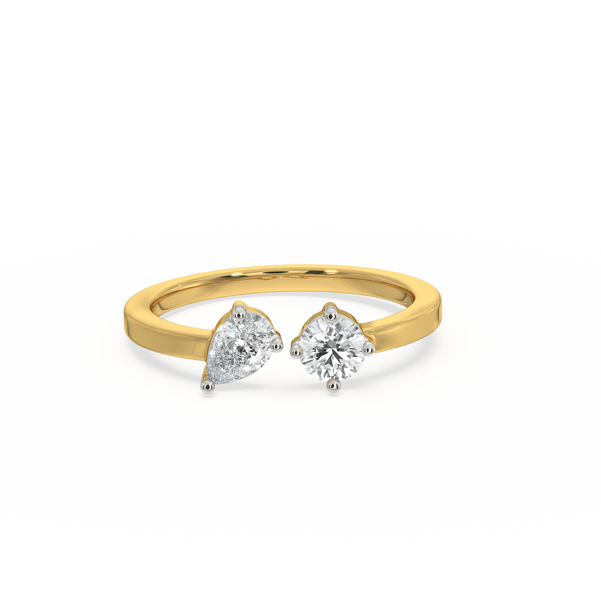0.41ct Lab Grown Diamond Ring in 18kt Gold Vermeil - Fiona Diamonds - Fiona Diamonds