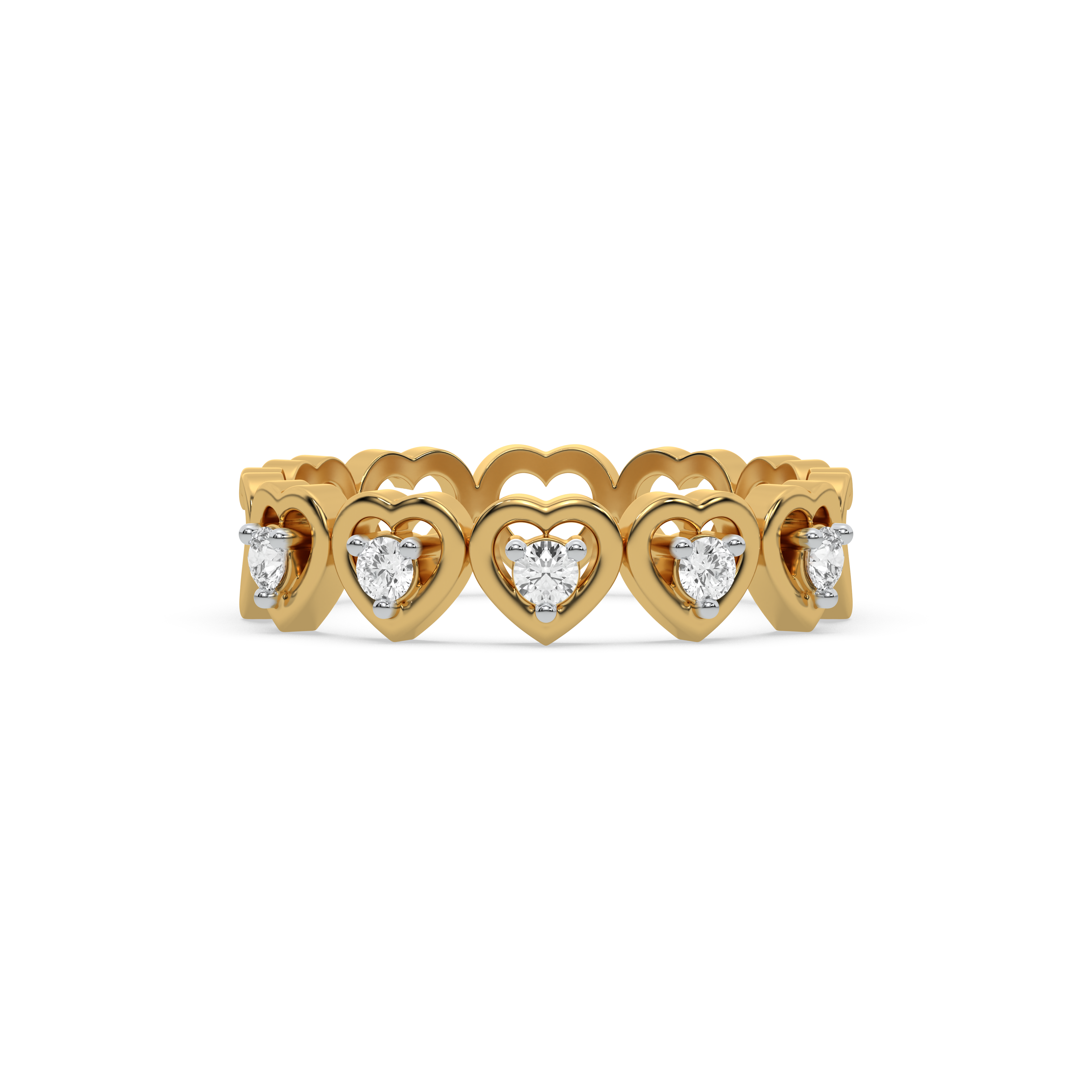 0.18ct Lab Grown Diamond Ring in 18kt Gold Vermeil - Fiona Diamonds - Fiona Diamonds