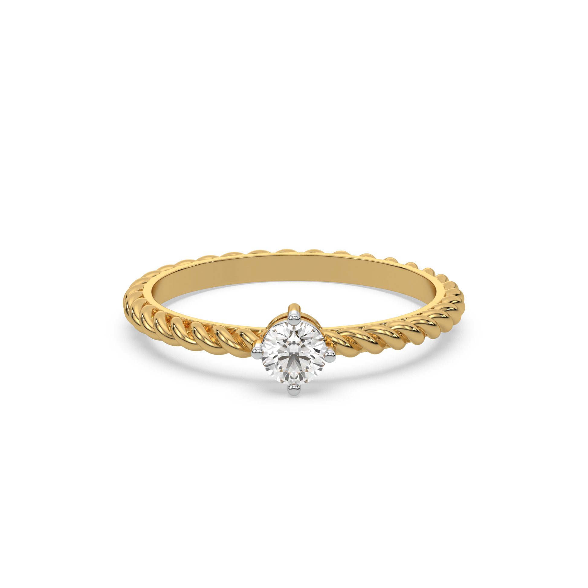 0.22ct Lab Grown Diamond Ring in 18kt Gold Vermeil - Fiona Diamonds - Fiona Diamonds