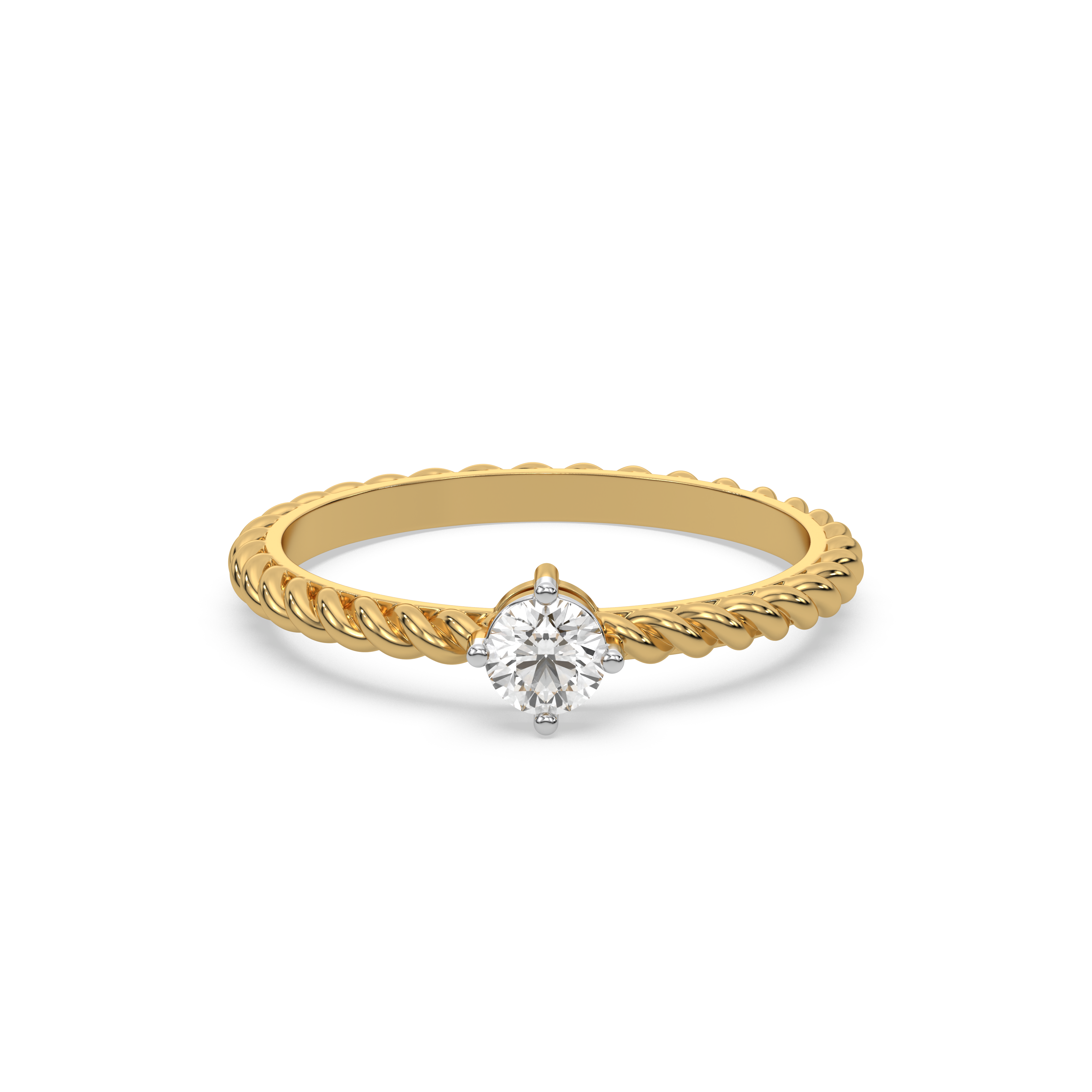 0.22ct Lab Grown Diamond Ring in 18kt Gold Vermeil - Fiona Diamonds - Fiona Diamonds