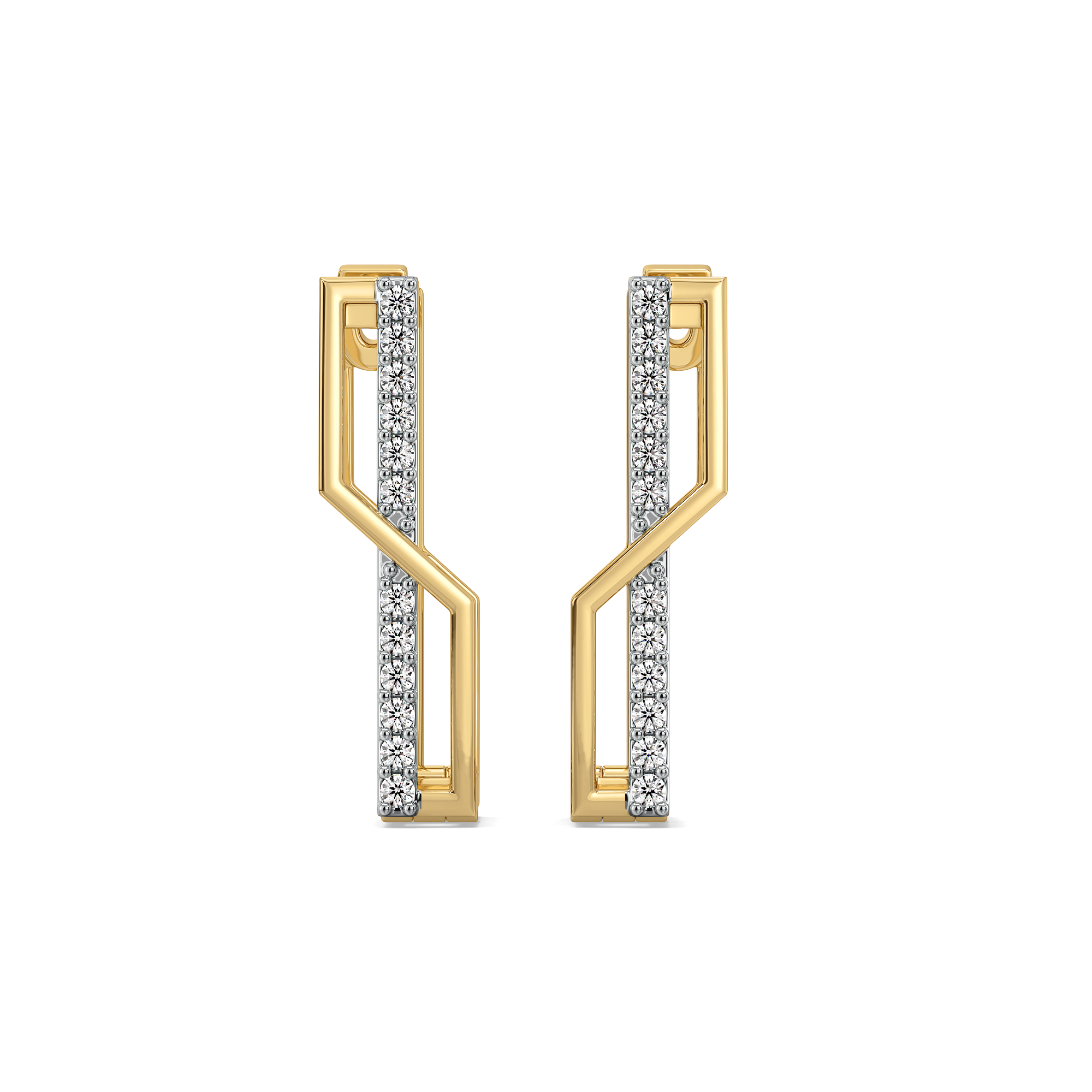0.3ct Lab Grown Diamond Earring in 18kt Gold Vermeil - Fiona Diamonds - Fiona Diamonds