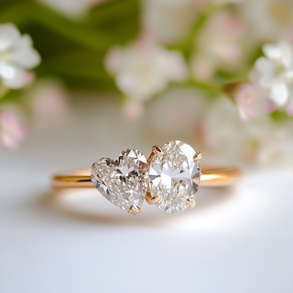 Avalisse Lab Diamond Toi et Moi Ring - Fiona Diamonds - Fiona Diamonds