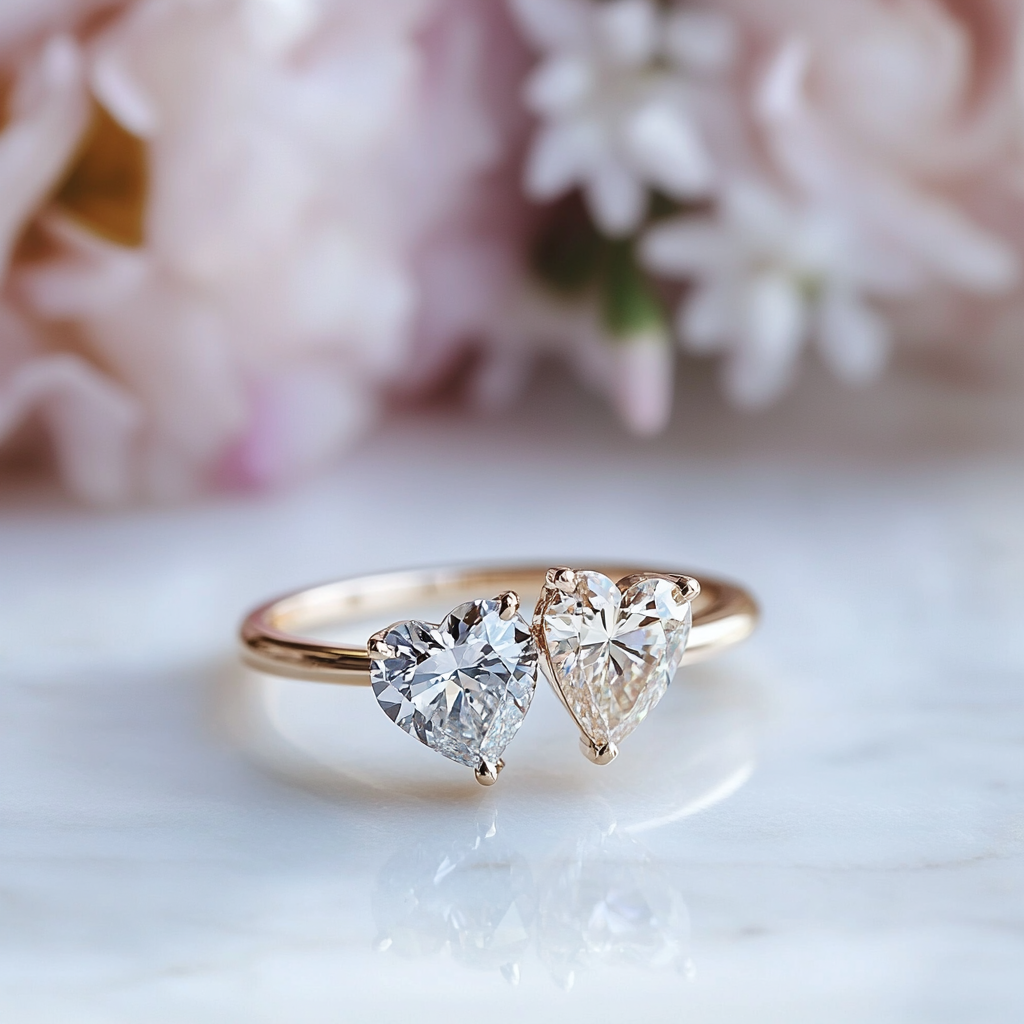 Sylvitha Lab Diamond Toi et Moi Ring - Fiona Diamonds - Fiona Diamonds