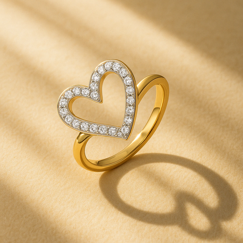 Heart 0.52ct Lab Grown Diamond Ring - Fiona Diamonds - Fiona Diamonds