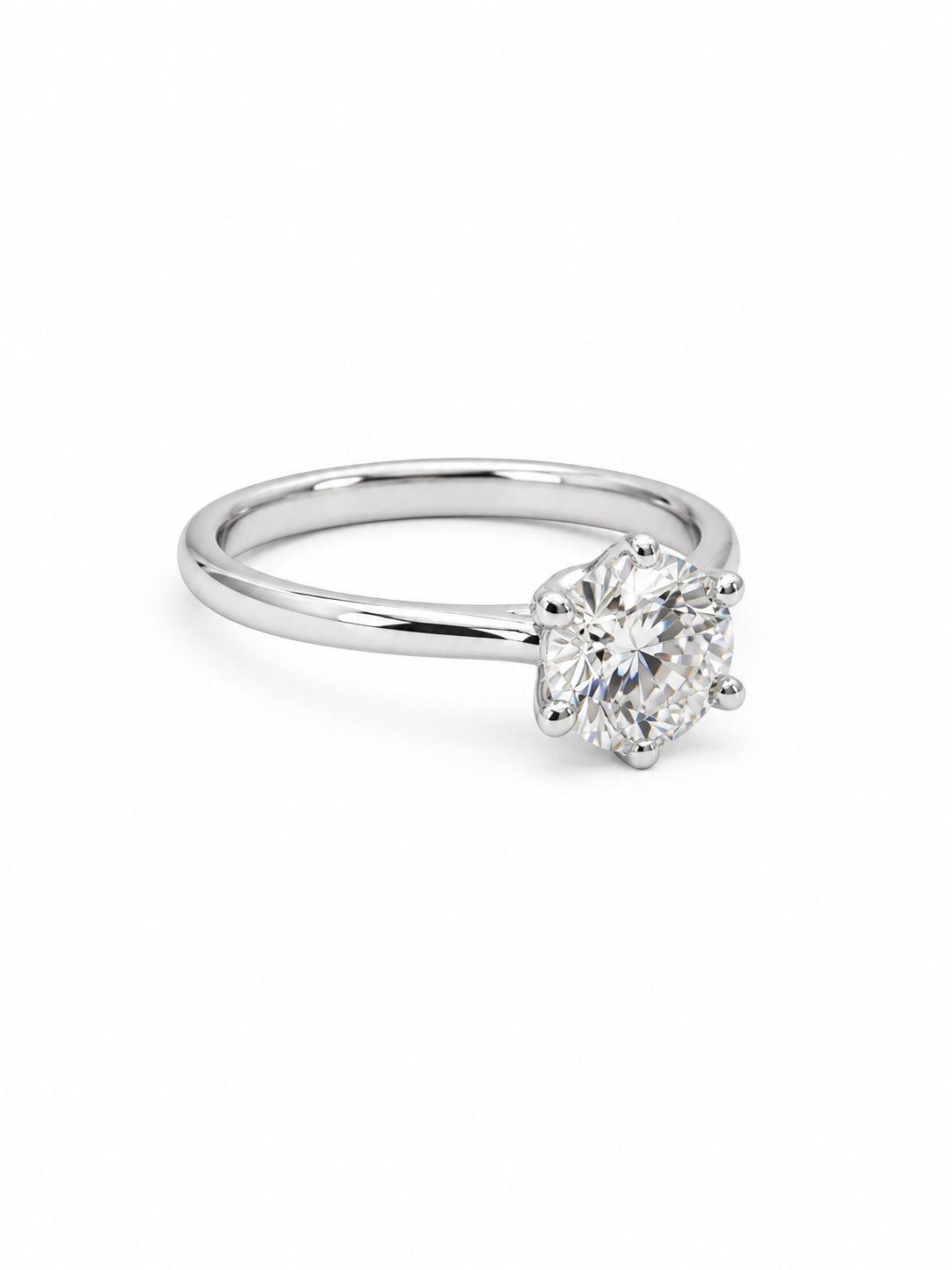 Bryoven Nael 1ct Round Lab Diamond Solitaire Ring