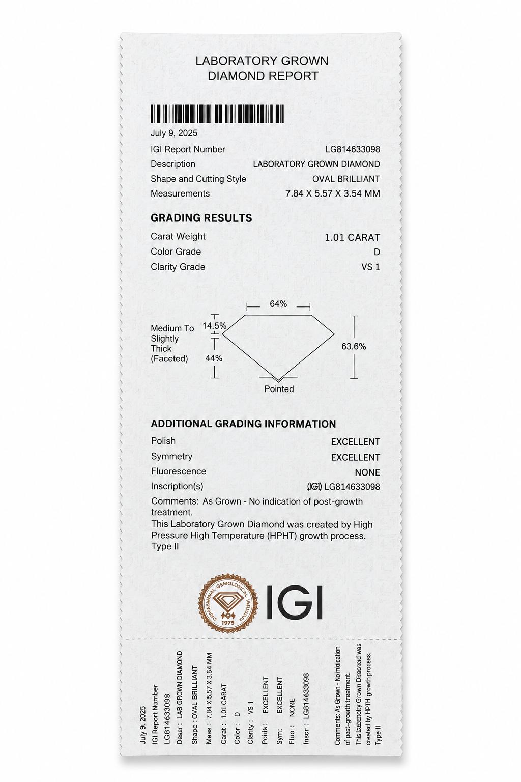 Nirven Drolsith Lab Grown Diamond Ring