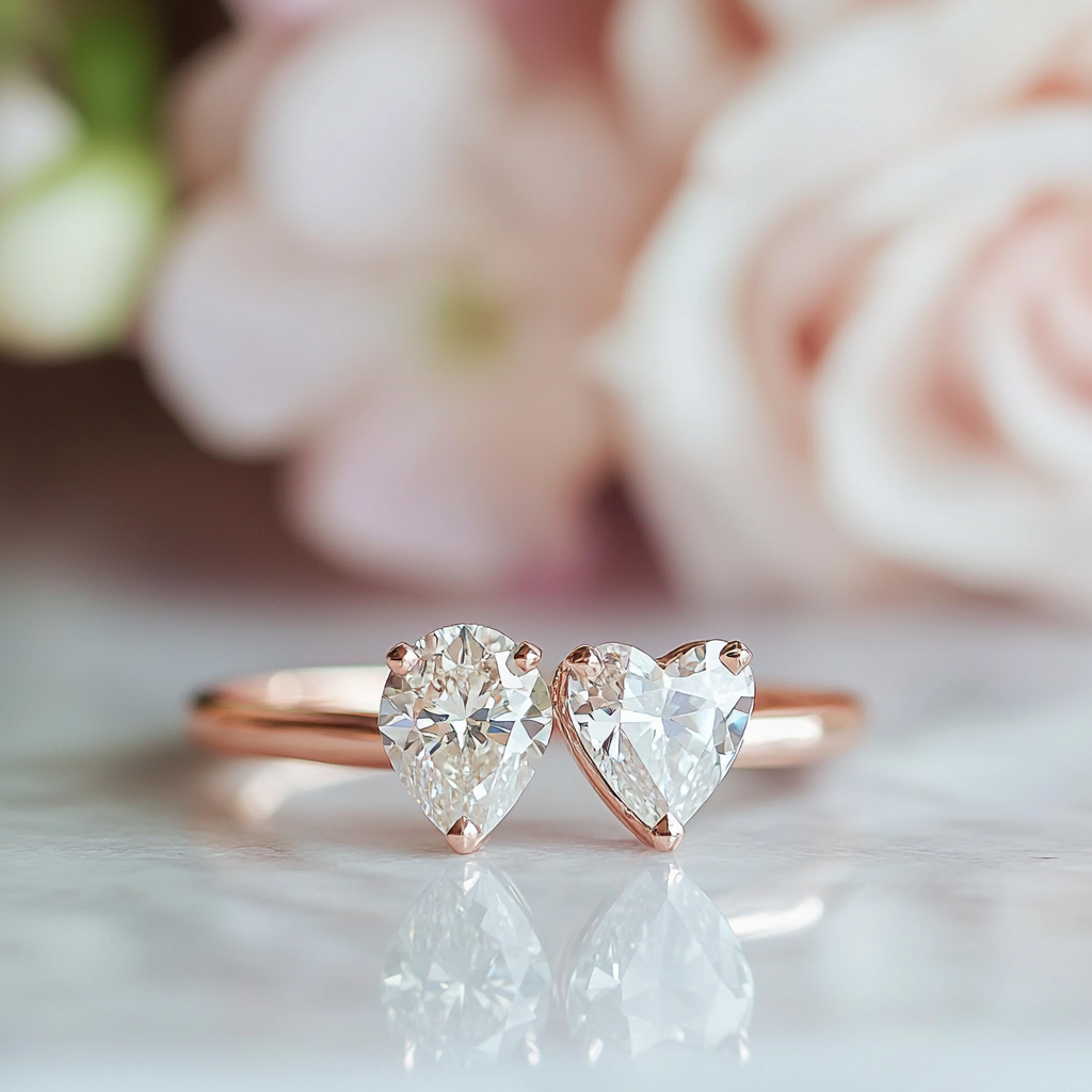 Jorvithra Lab Diamond Toi et Moi Ring - Fiona Diamonds - Fiona Diamonds