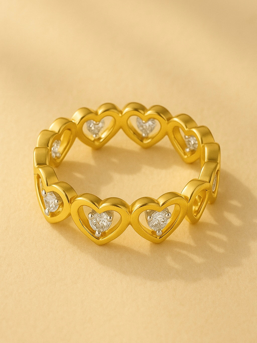 0.18ct Lab Grown Diamond Ring in 18kt Gold Vermeil - Fiona Diamonds - Fiona Diamonds