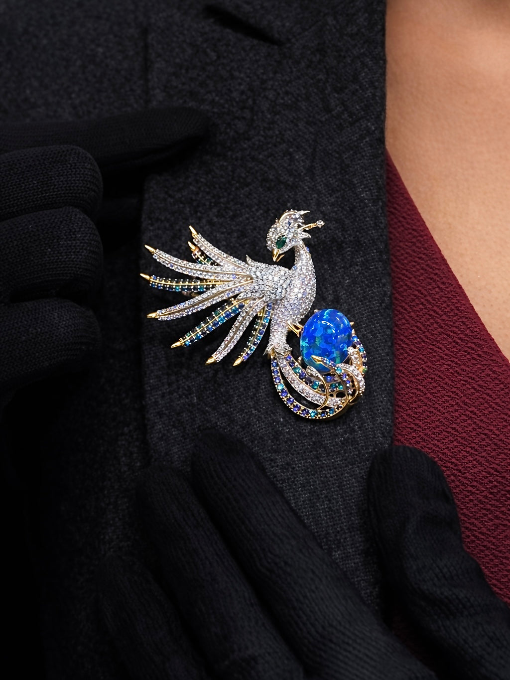Aquila Prism Lab Diamond Brooch - Fiona Diamonds - Fiona Diamonds