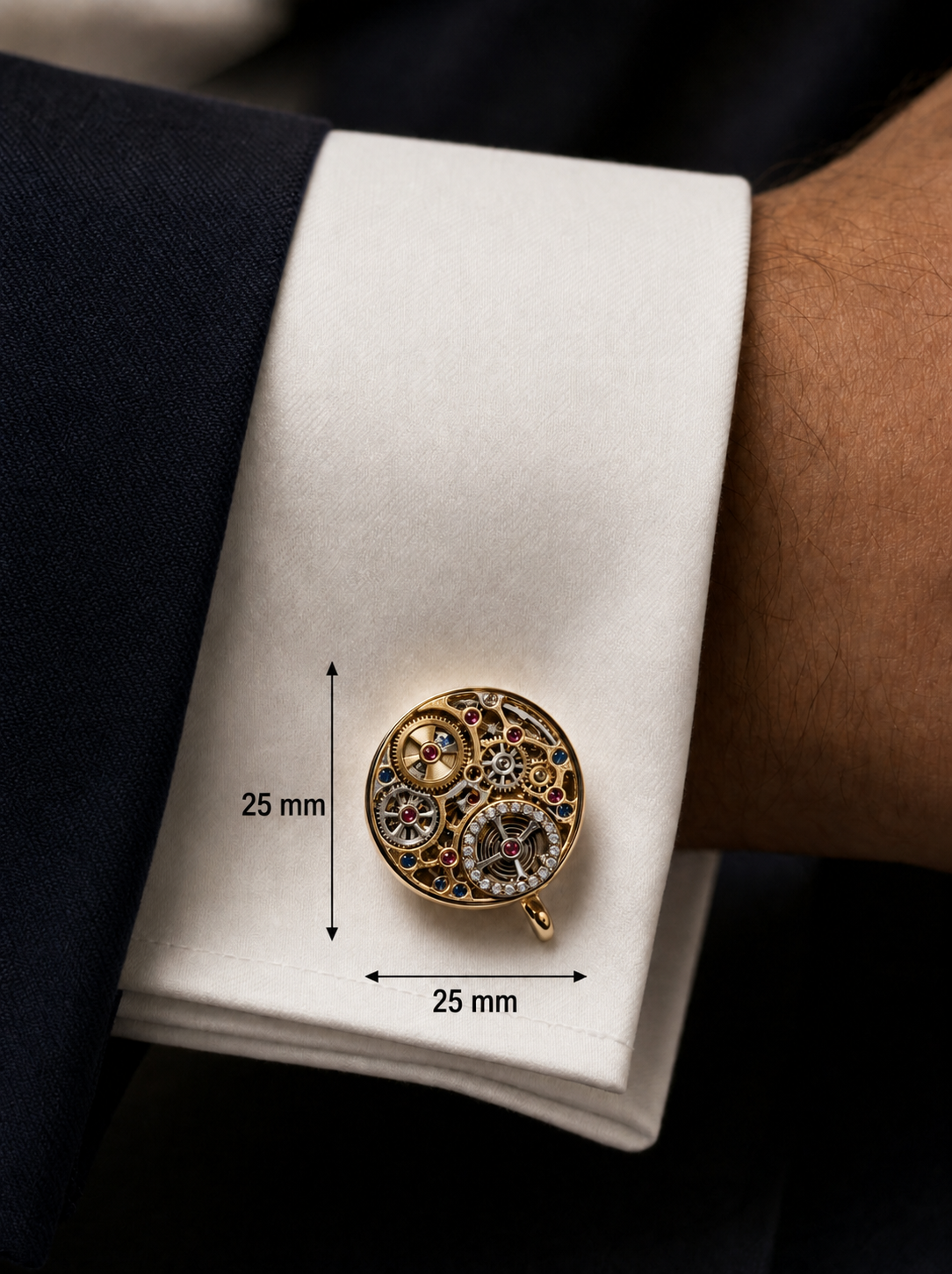 Mechanica Lab Diamond Cufflink