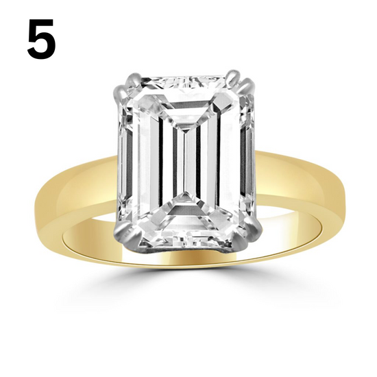 Olivia 2.23ct Emerald Moissanite Ring - Fiona Diamonds - Fiona Diamonds