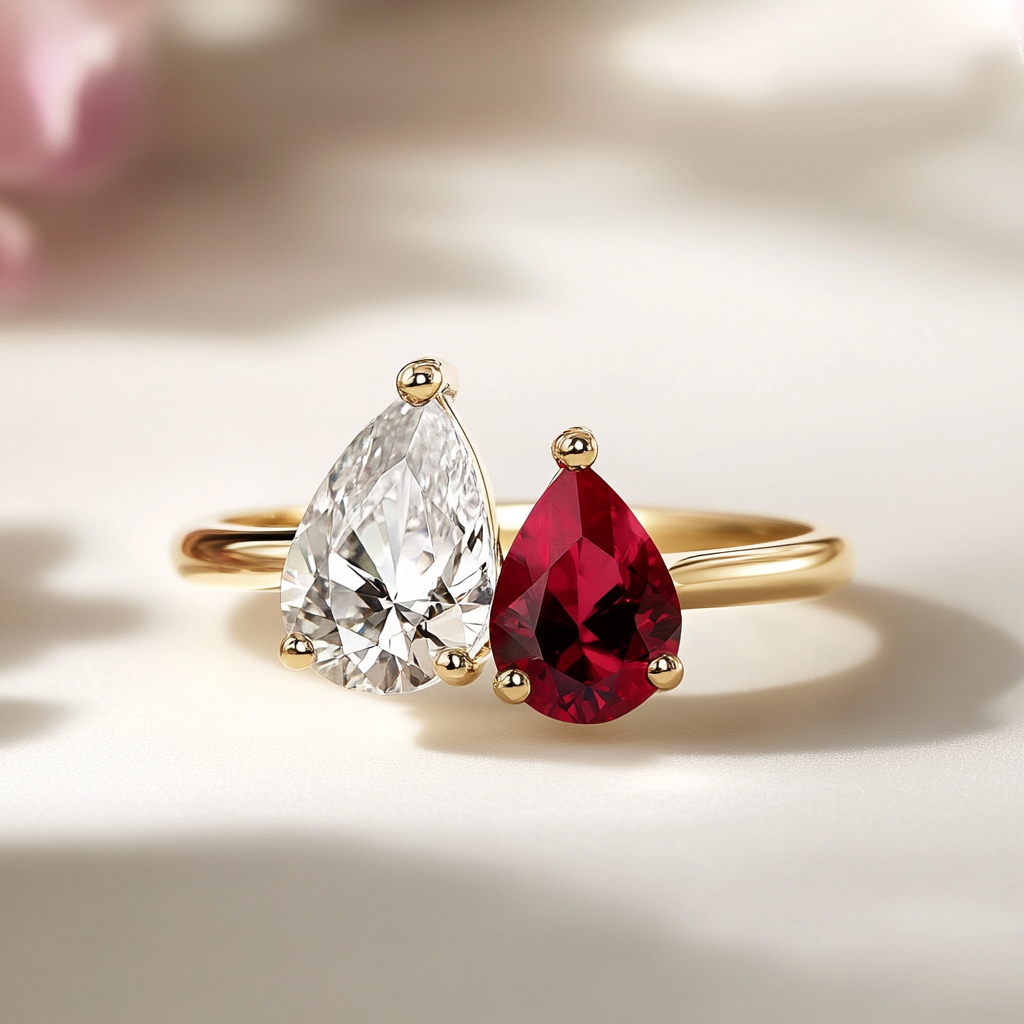 Brynelle Lab Diamond Toi et Moi Ring - Fiona Diamonds - Fiona Diamonds