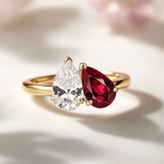 Aelyssa Lab Diamond Toi et Moi Ring - Fiona Diamonds - Fiona Diamonds