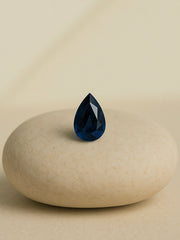 Lab Grown Deep blue sapphire Pear Shape 2.08ct | Exquisite Gemstones - Fiona Diamonds - Fiona Diamonds