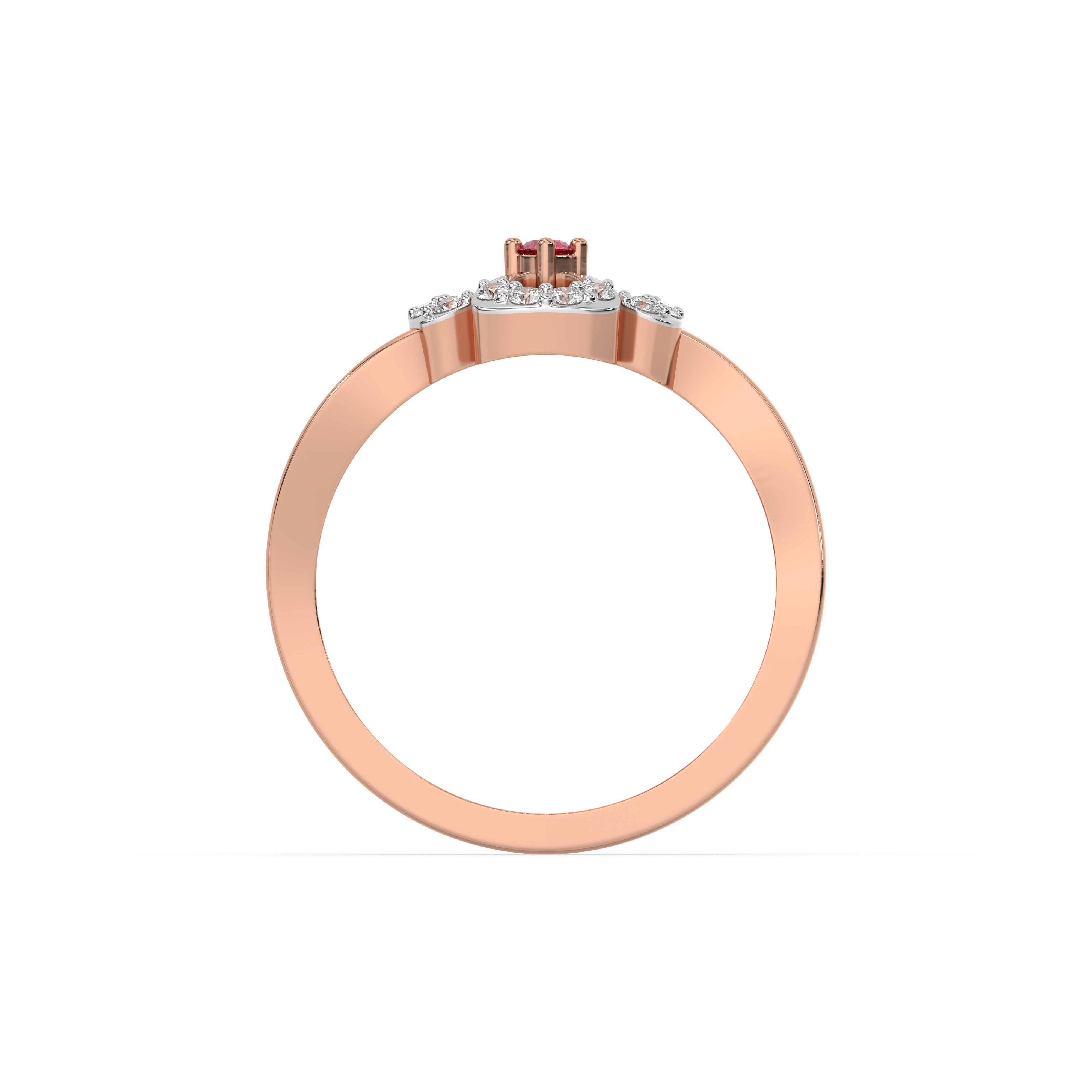 0.17ct Lab Grown Diamond Ring in 18kt Rose Gold Vermeil - Fiona Diamonds - Fiona Diamonds