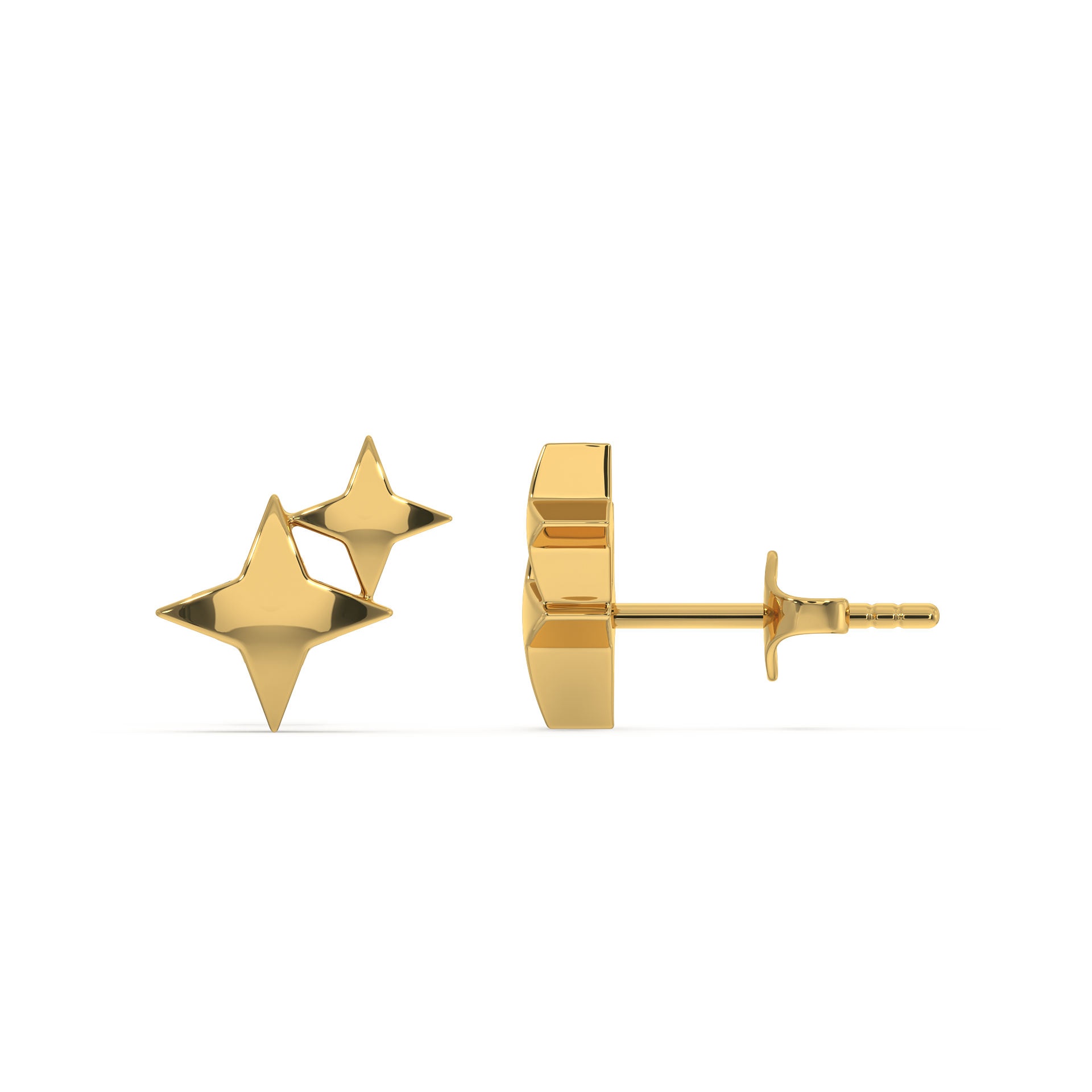 Star Earring 18kt Gold Vermeil - Fiona Diamonds - Fiona Diamonds