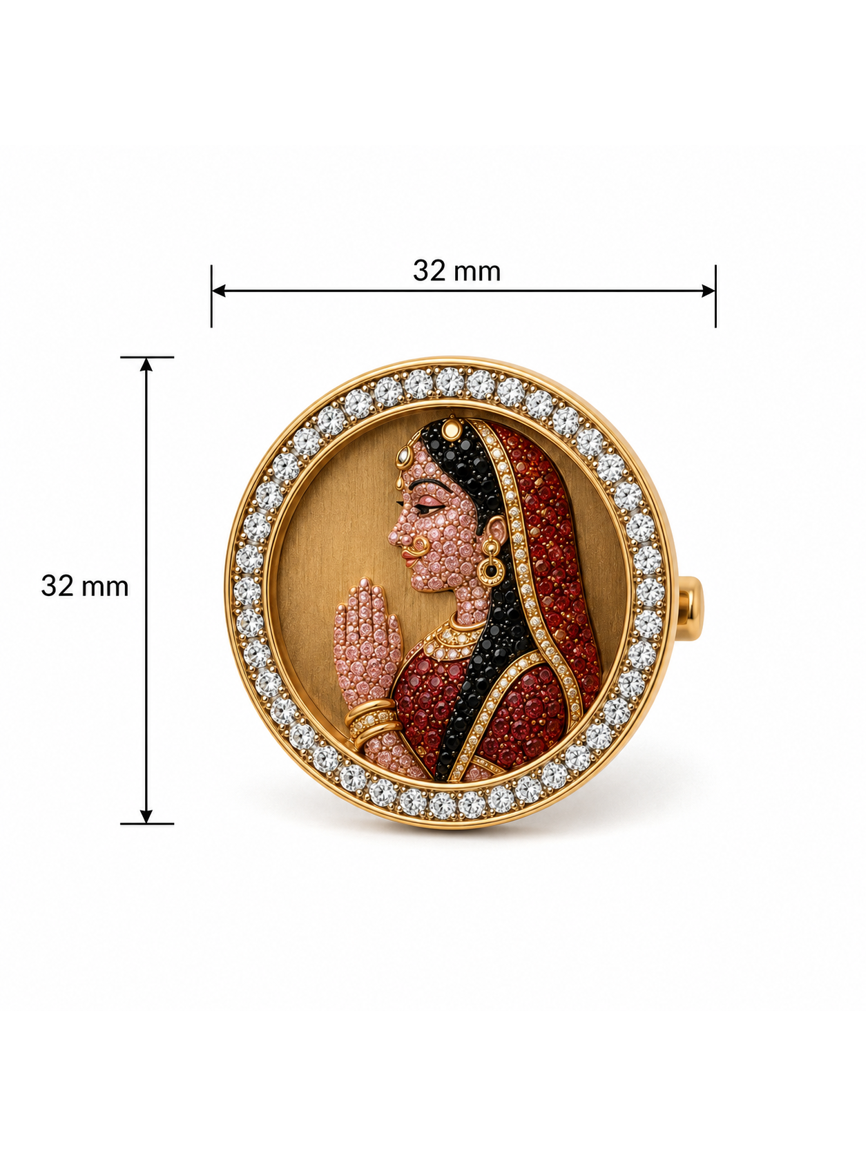 Radha Bhakti Lab Diamond Cufflink