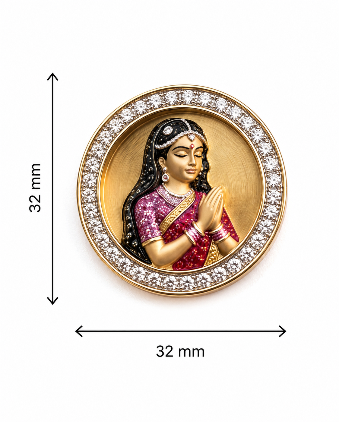 Radha Namaste Lab Diamond Cufflink