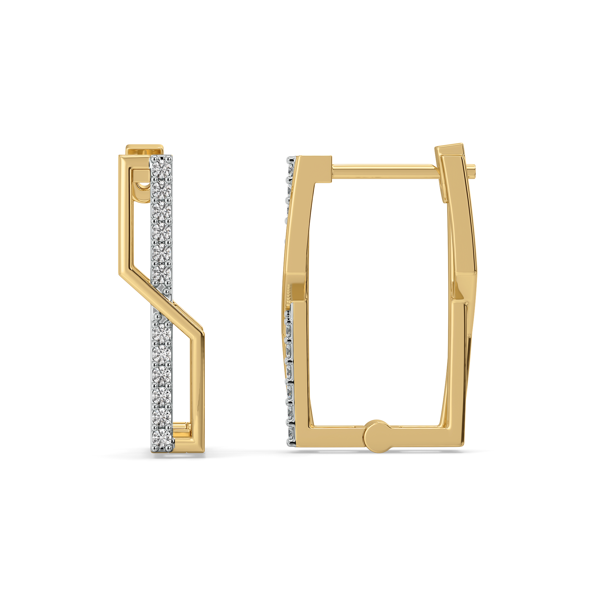 0.3ct Lab Grown Diamond Earring in 18kt Gold Vermeil - Fiona Diamonds - Fiona Diamonds