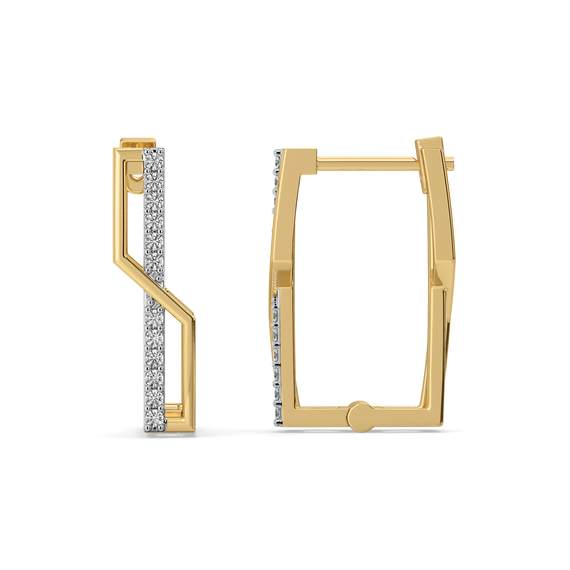 0.3ct Lab Grown Diamond Earring in 18kt Gold Vermeil - Fiona Diamonds - Fiona Diamonds