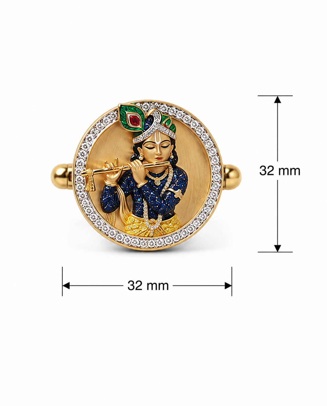 Shyam Krishna Lab Diamond Cufflink