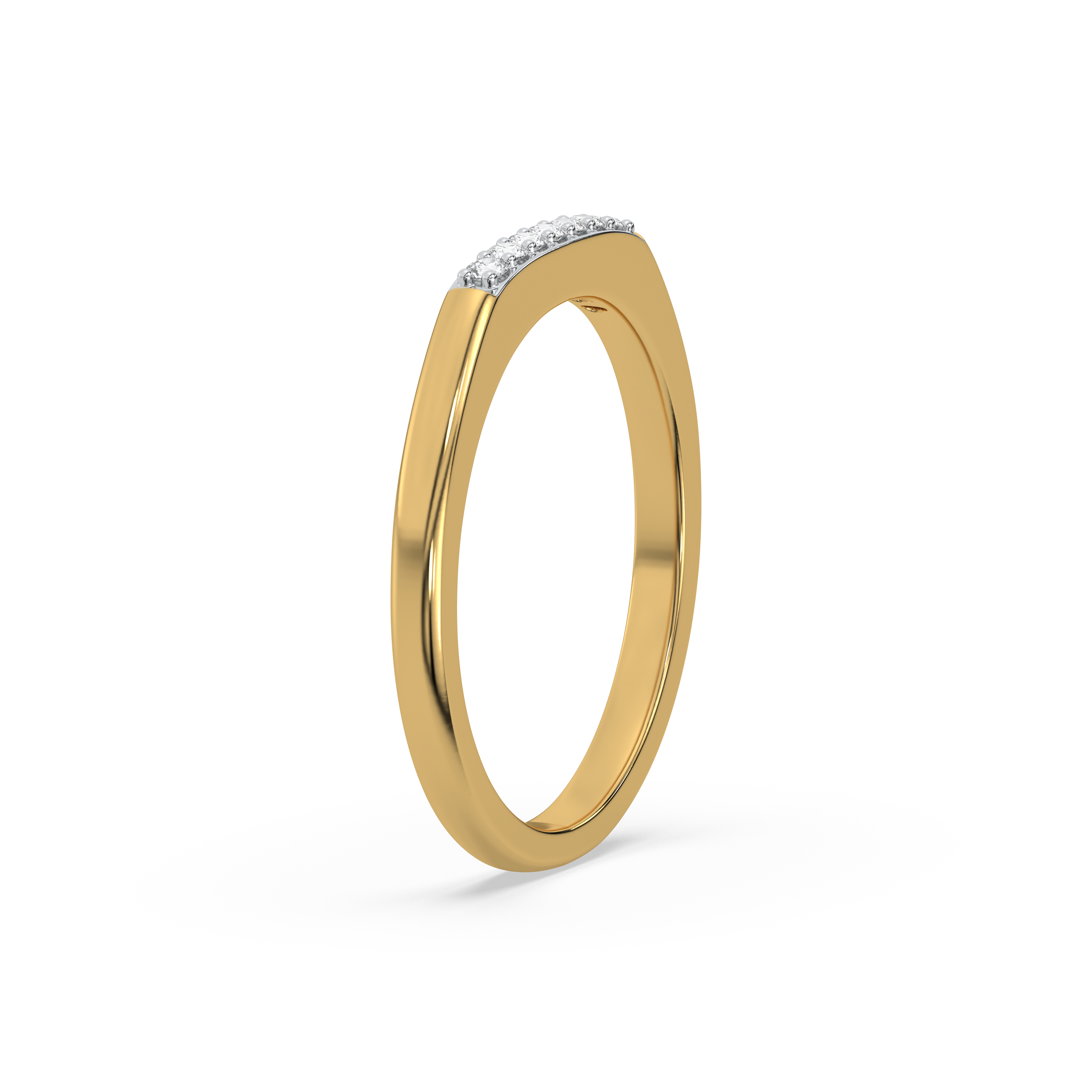 0.08ct Lab Grown Diamond Ring in 18kt Gold Vermeil - Fiona Diamonds - Fiona Diamonds