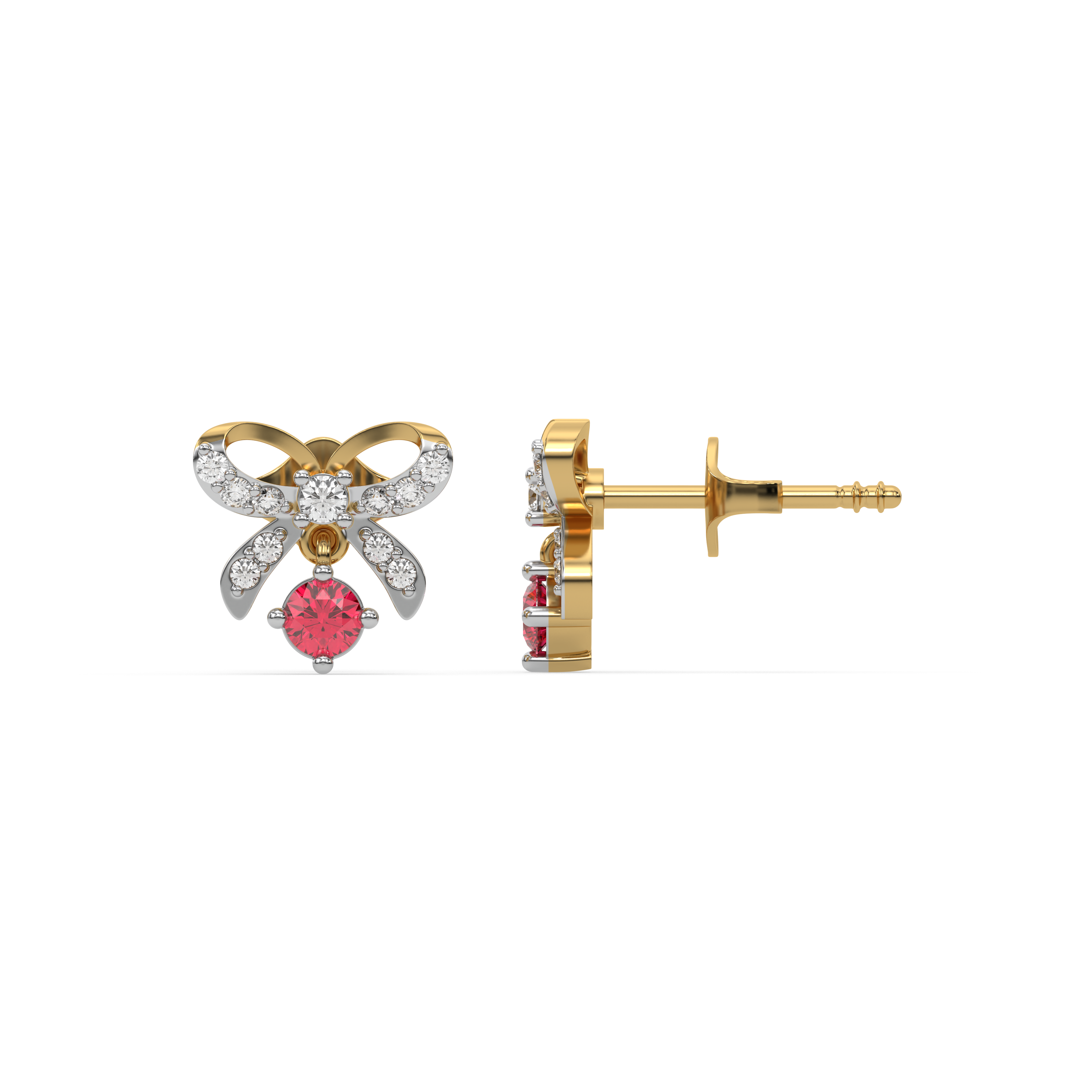 0.16ct Lab Grown Diamond Earring in 18kt Gold Vermeil - Fiona Diamonds - Fiona Diamonds