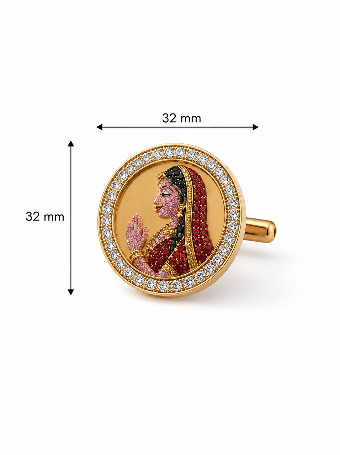 Radha Portrait Lab Diamond Cufflink