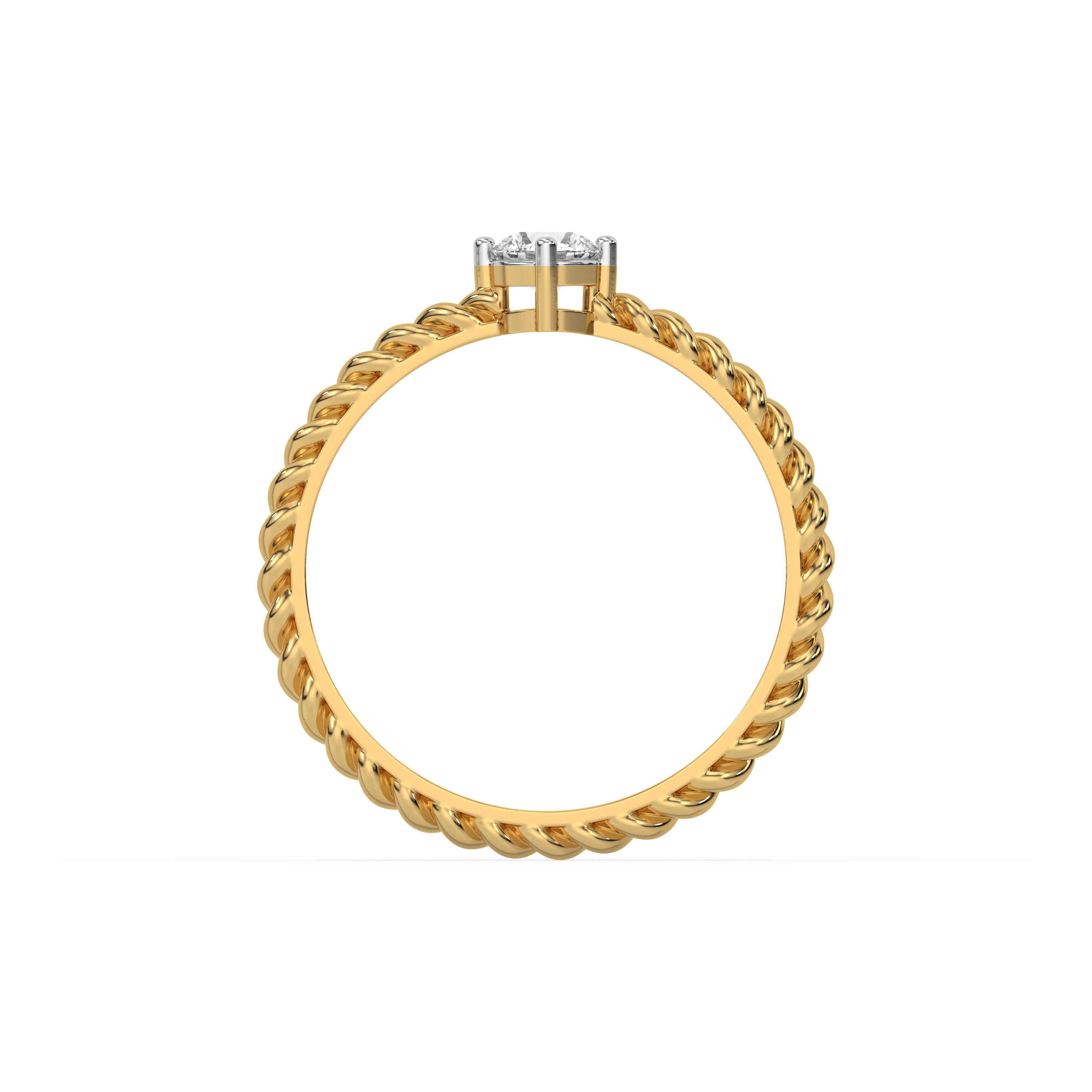 0.22ct Lab Grown Diamond Ring in 18kt Gold Vermeil - Fiona Diamonds - Fiona Diamonds