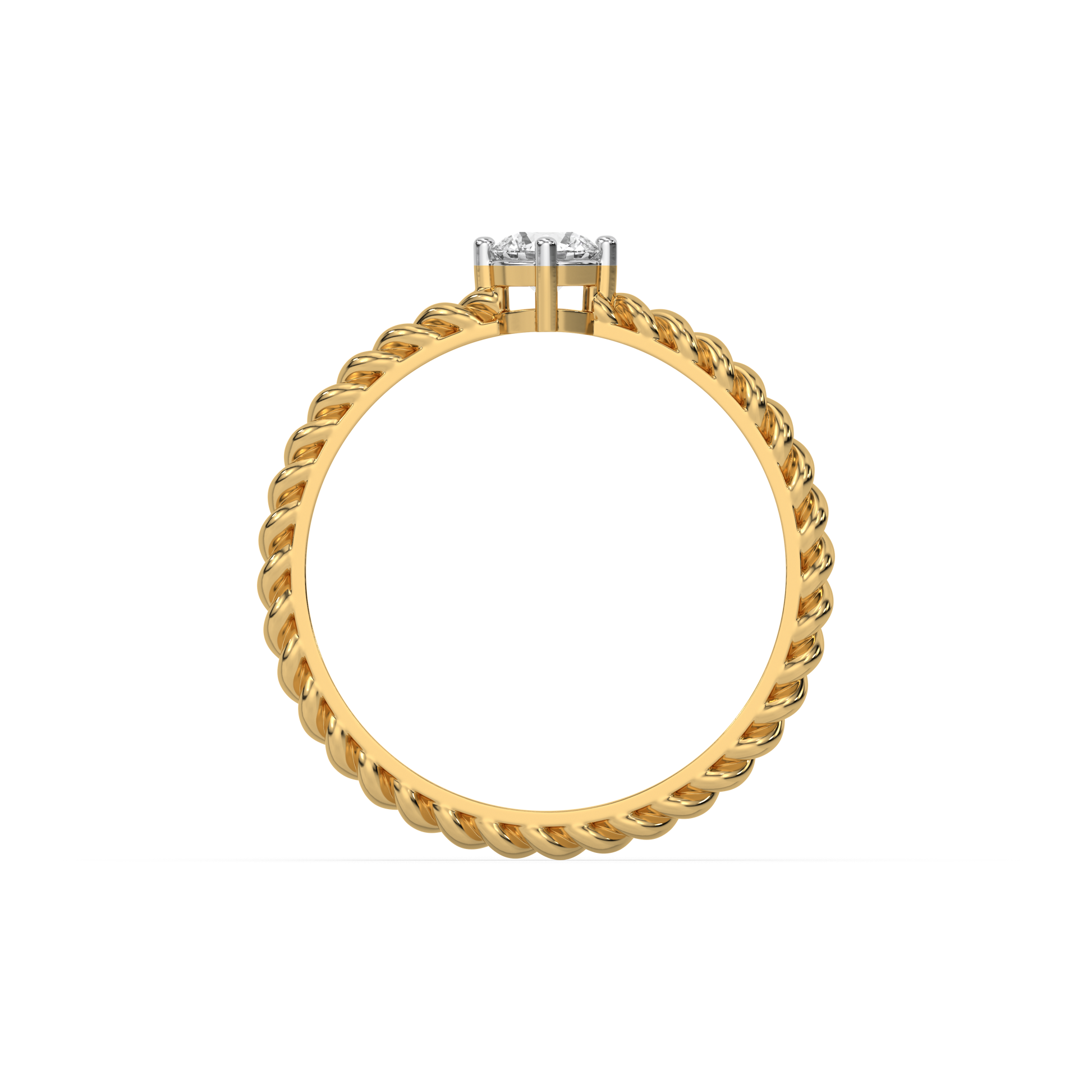0.22ct Lab Grown Diamond Ring in 18kt Gold Vermeil - Fiona Diamonds - Fiona Diamonds