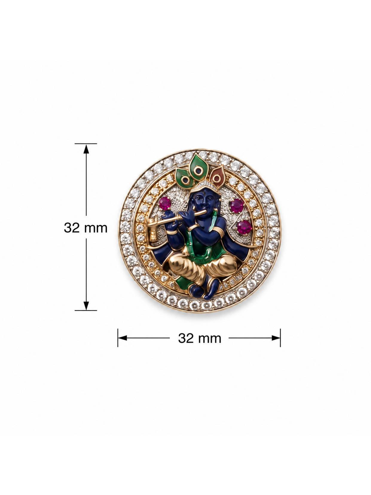 Krishna Murli Lab Diamond Cufflink