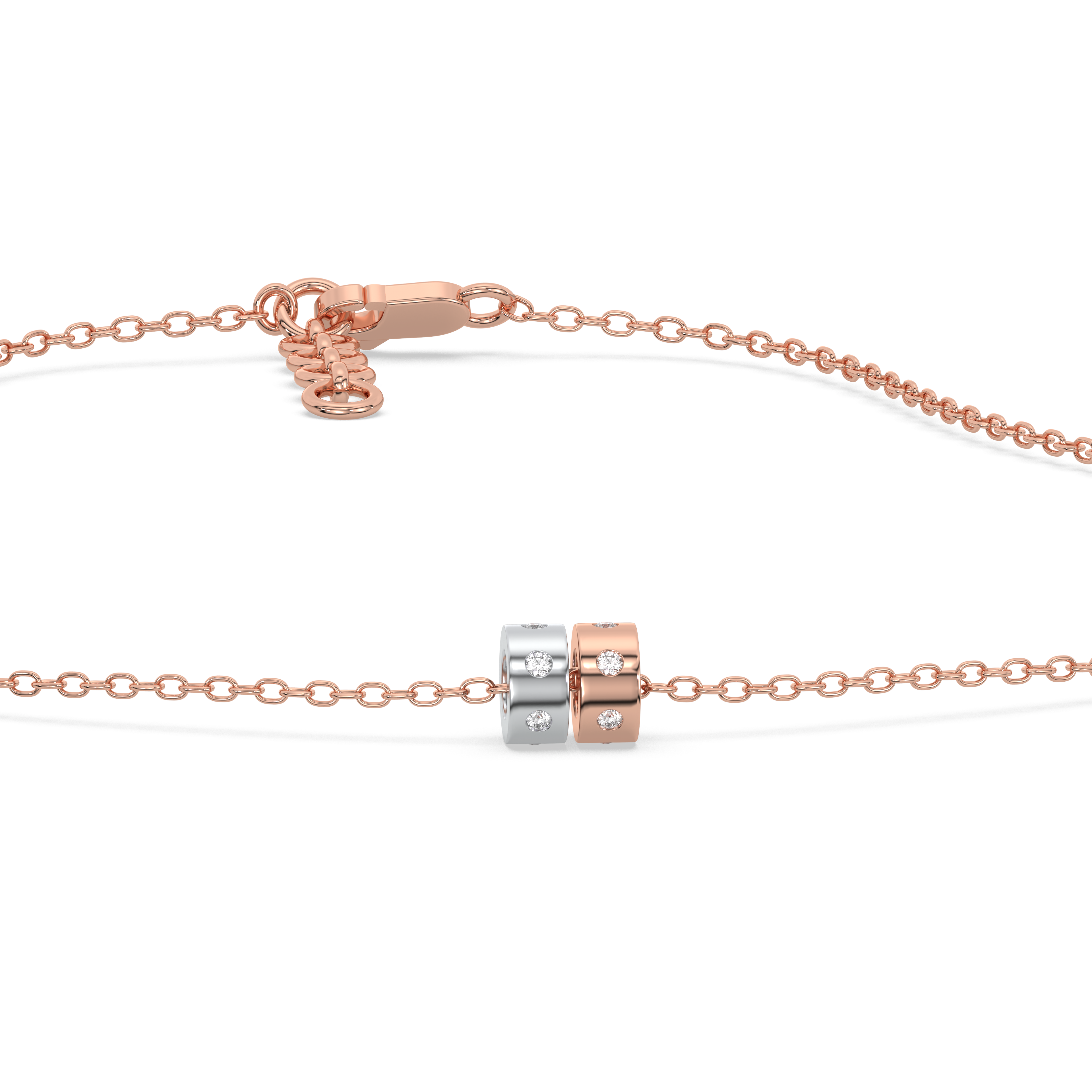 0.27ct Lab Grown Diamond Necklace in 18kt Rose Gold Vermeil - Fiona Diamonds - Fiona Diamonds