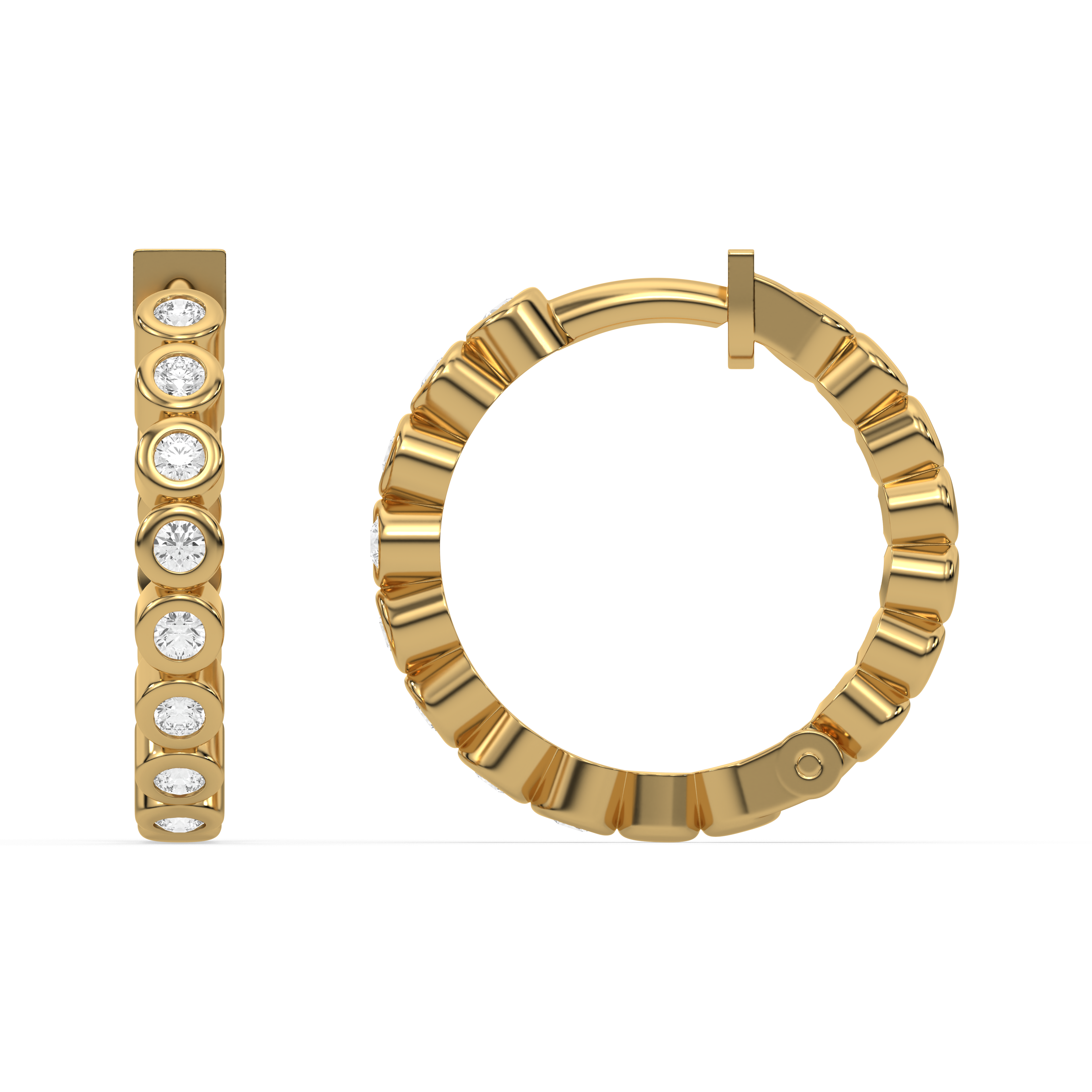 0.35ct Lab Grown Diamond Earring in 18kt Gold Vermeil - Fiona Diamonds - Fiona Diamonds