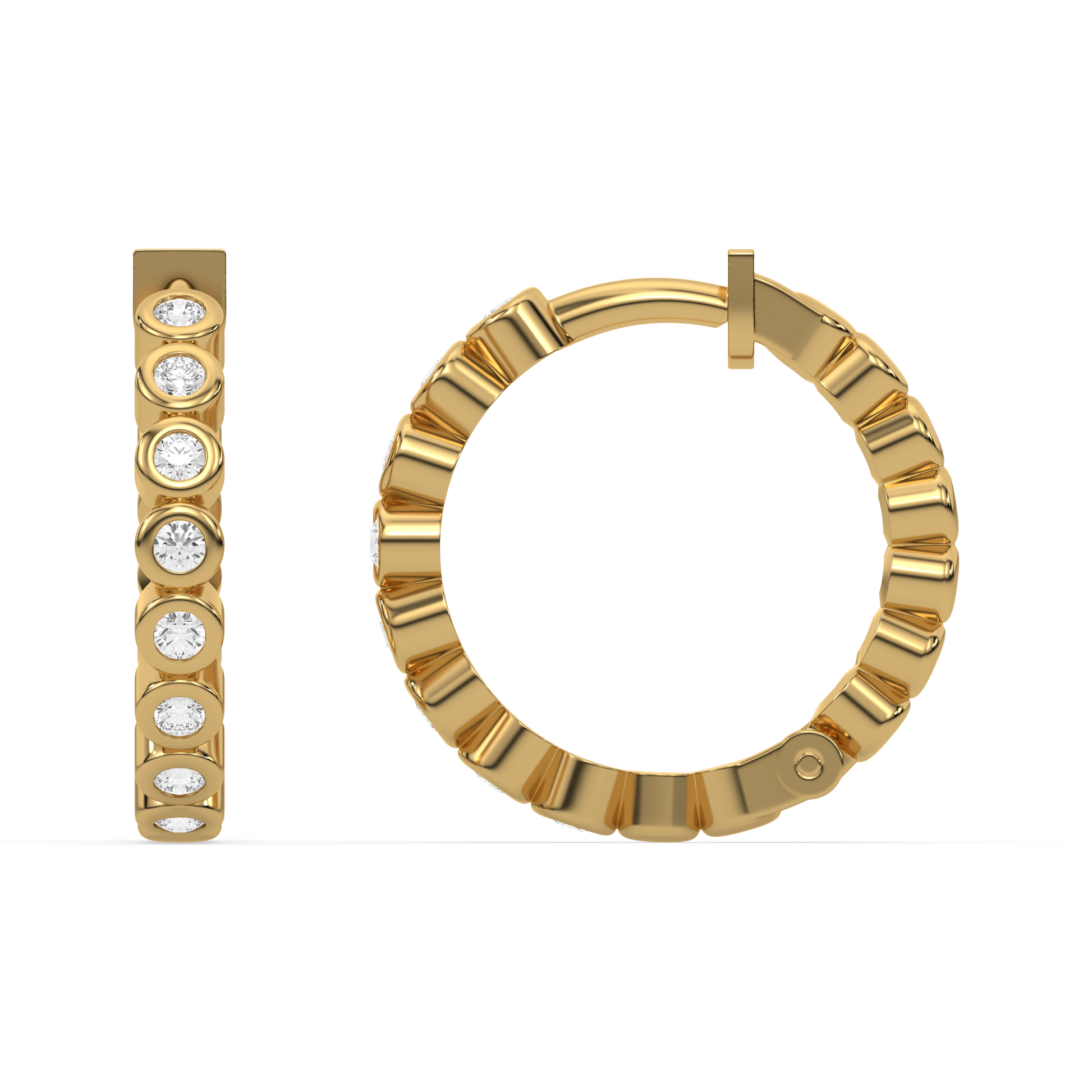 0.35ct Lab Grown Diamond Earring in 18kt Gold Vermeil - Fiona Diamonds - Fiona Diamonds