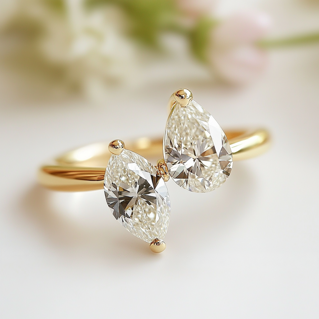 Ulivessa Lab Diamond Toi et Moi Ring - Fiona Diamonds - Fiona Diamonds