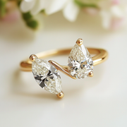 Thalessa Lab Diamond Toi et Moi Ring - Fiona Diamonds - Fiona Diamonds